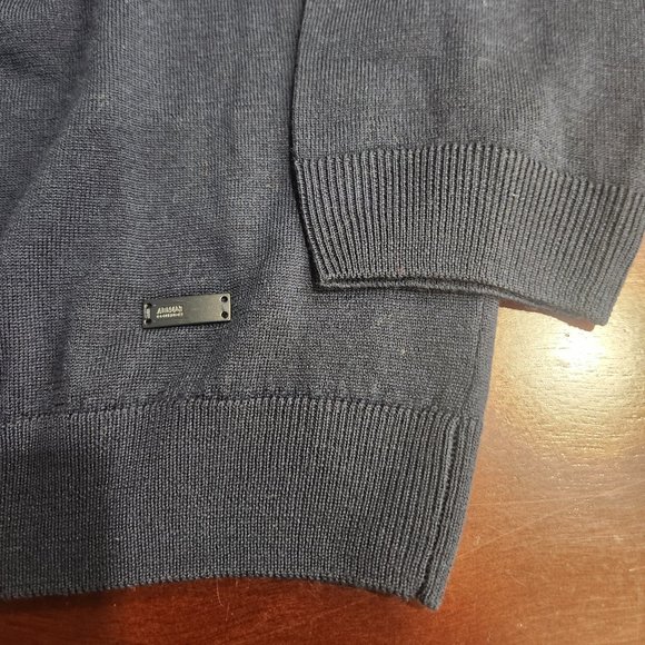 Armani Collezioni Pure Virgin Lana Wool V-Neck Jumper - Picture 10 of 10